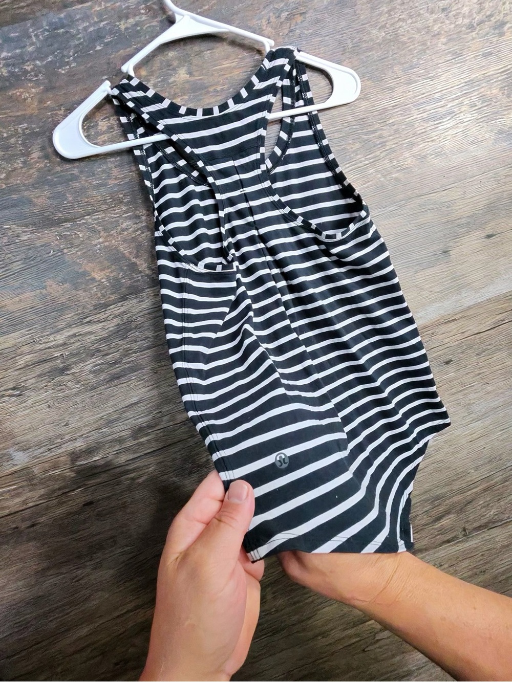 lululemon athletica Black and White Striped Tank Top - Picture 4 of 7